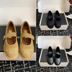 Chanel new style low-cut Mary Jane shoes with fleece lining-5701  